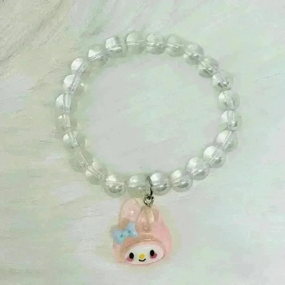 My Melody Charm Clear Beaded Bracelet - Picture 1 of 5
